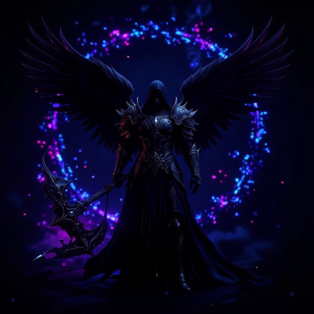 Fallen Angel in Ornate Battle Armor