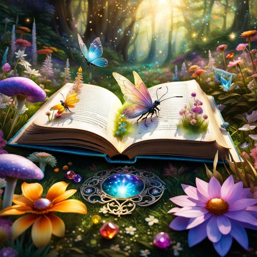 Enchanted Fairy Book in Sunny Crystal Garden
