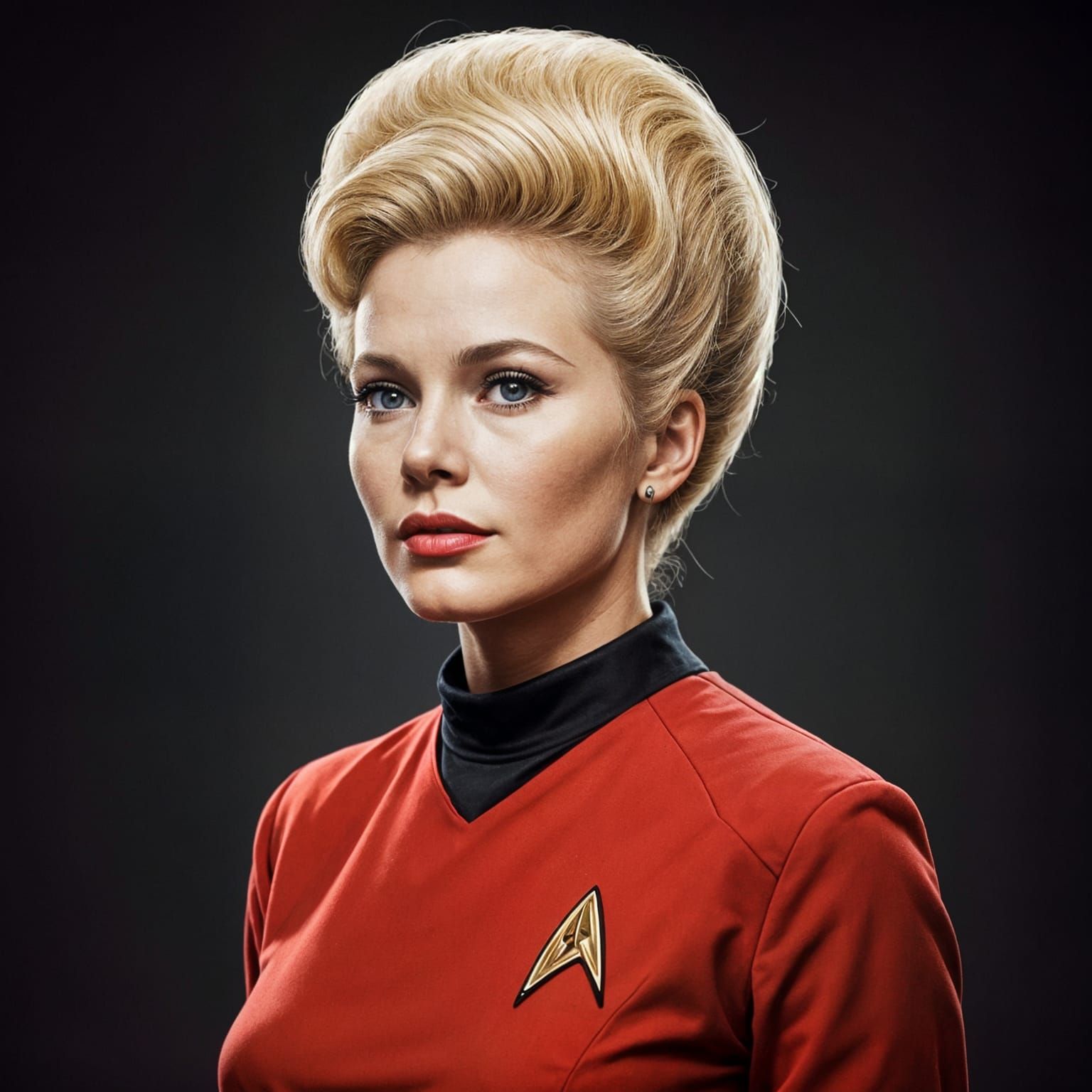 Yeoman Star Trek Original Series Female Officer in Red Unifo...
