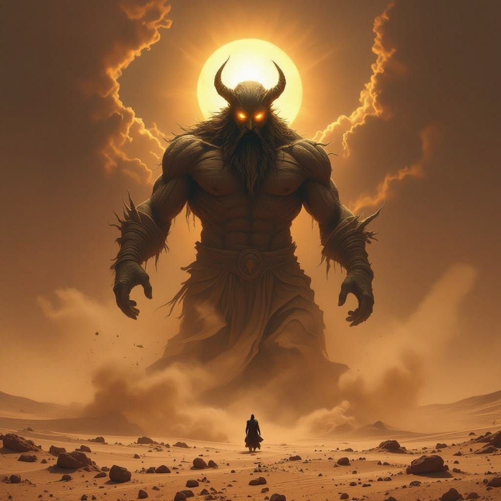 God of Desert Winds Unleashes Fury in Gritty, Photorealistic...