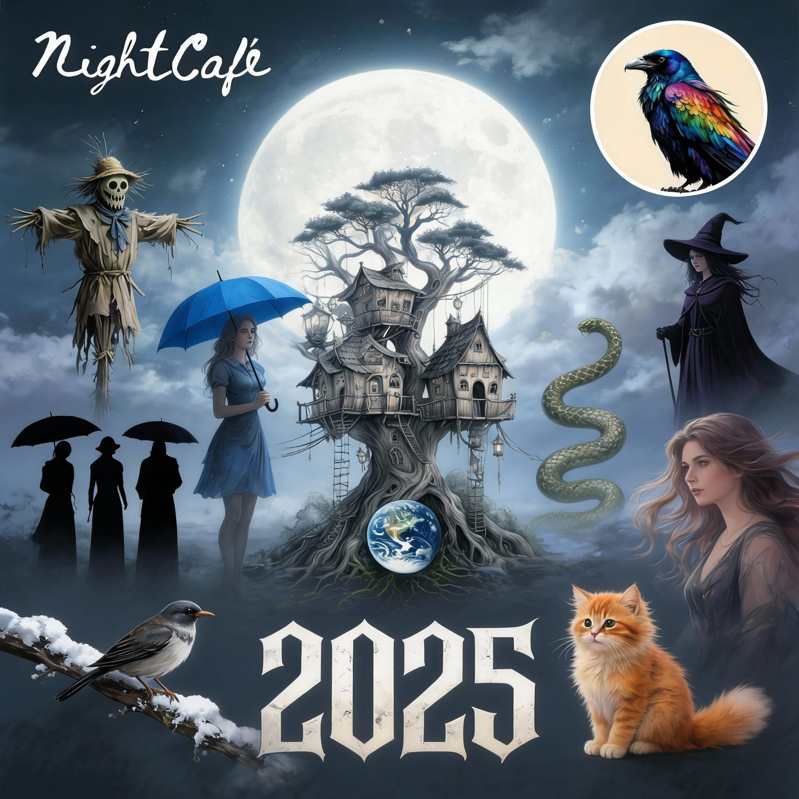 AI Art Collage: 2025 Creations