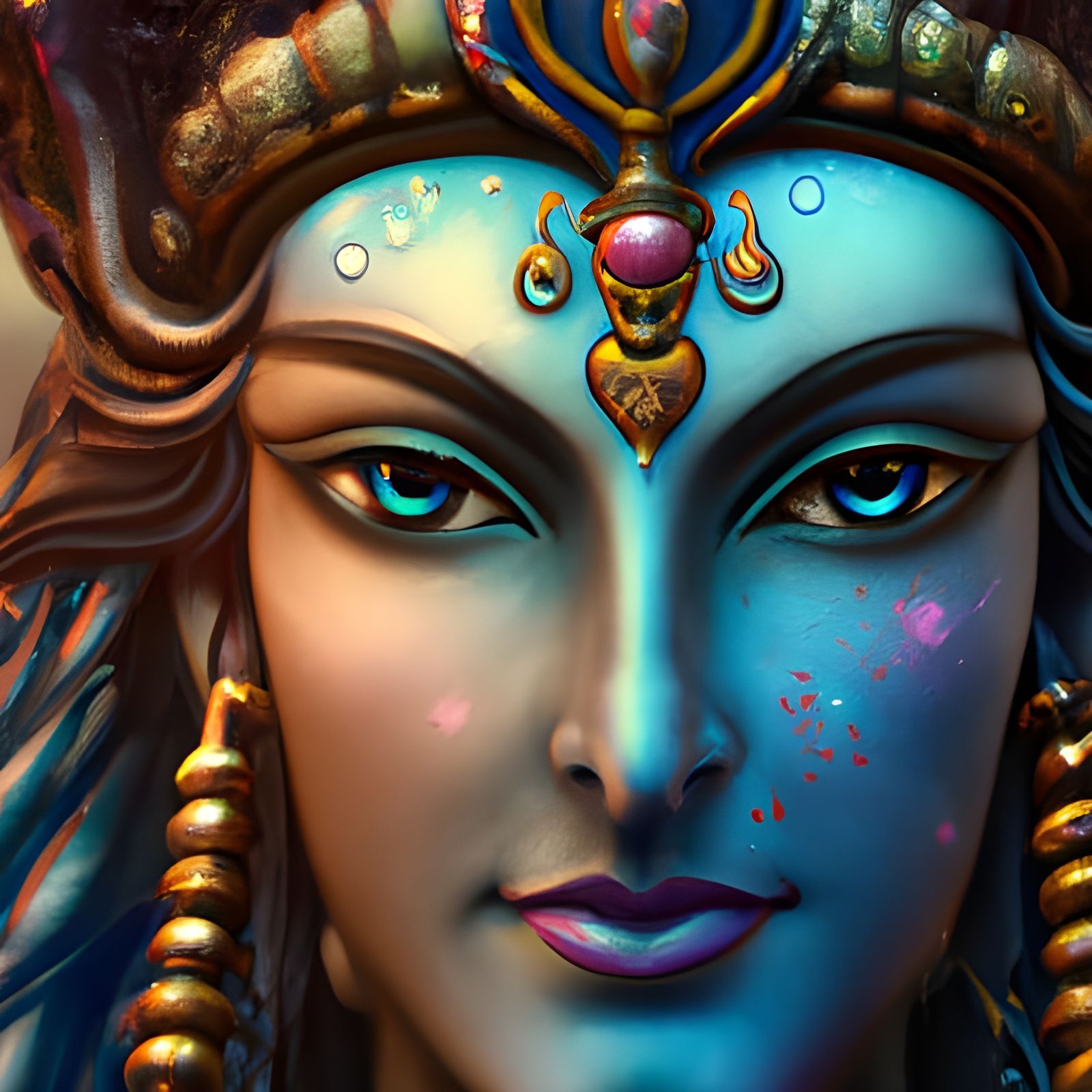 Shiva Portrait in Hyperdetailed Concept Art Style