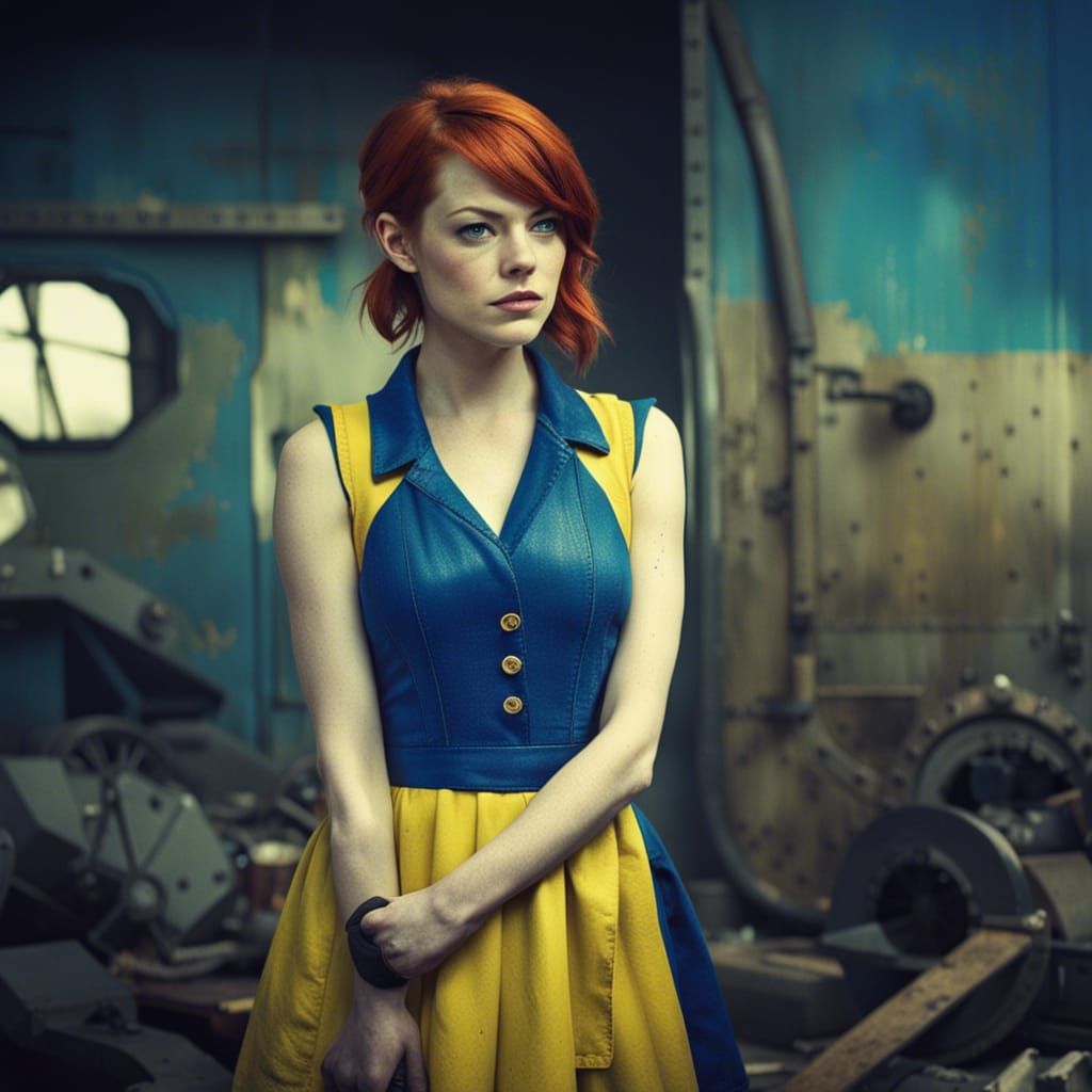 Post-Apocalyptic Vault Girl Glamour Photo