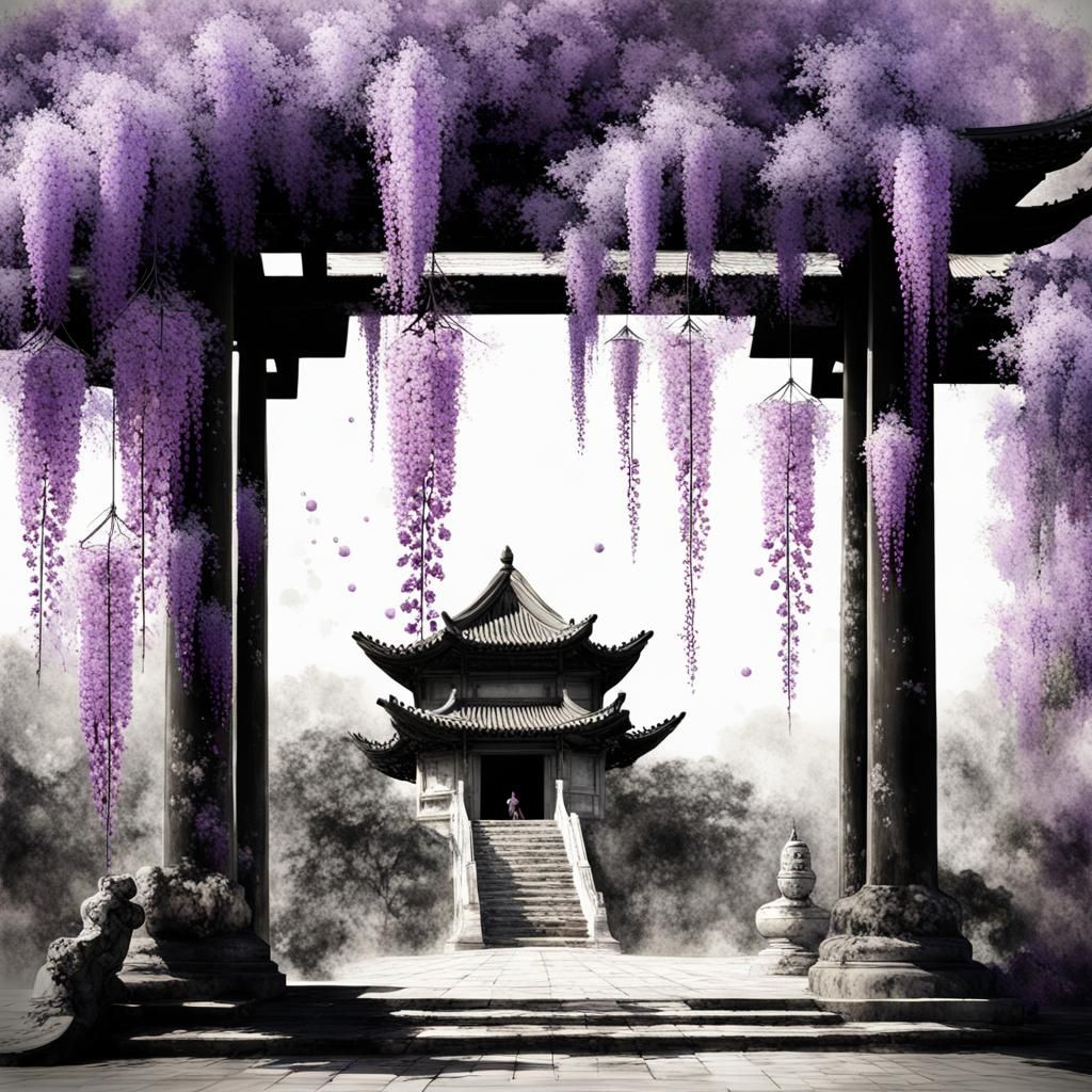 " Chinese Flowering wisteria blossom