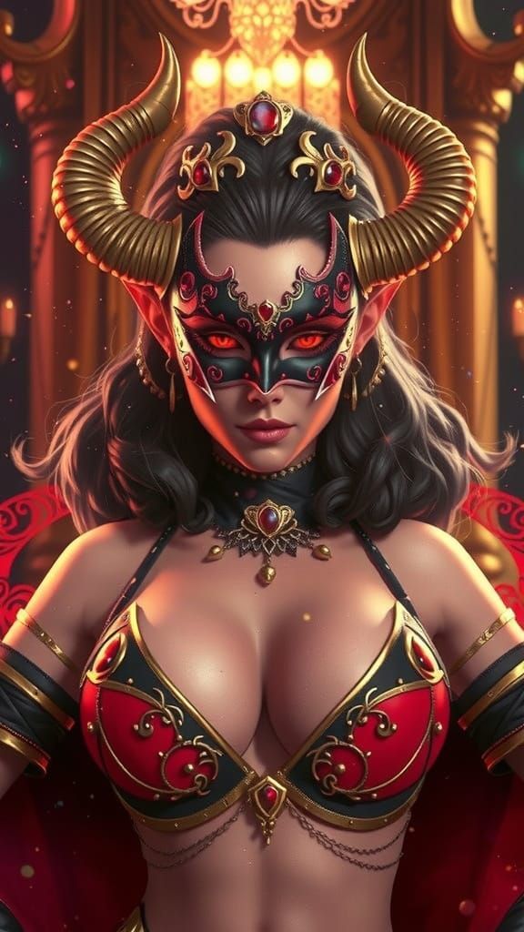 Demonic Queen Portrait in Hyper-Realistic Digital Art