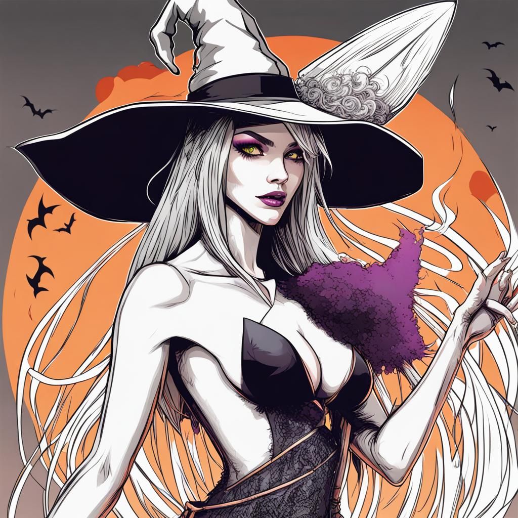 Enchanting Hot Witch Generated by AI