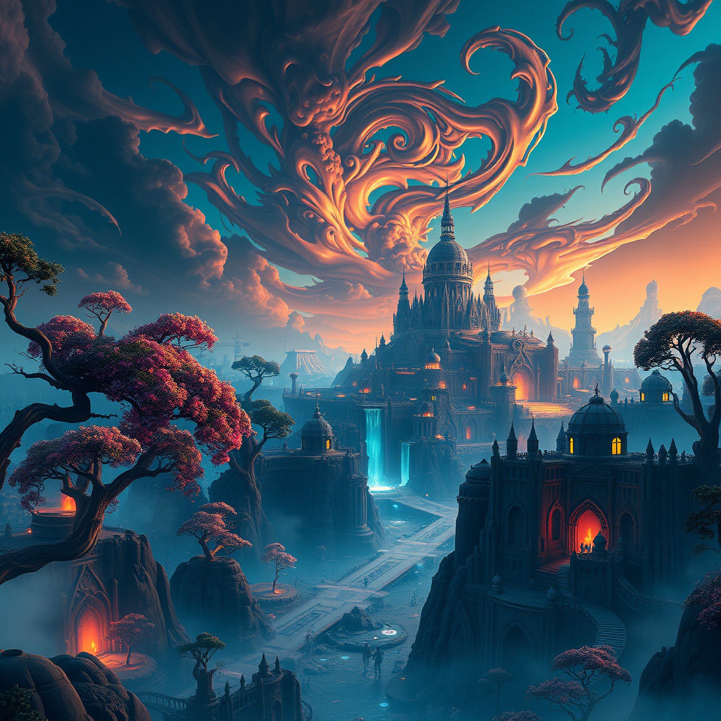 Fantasy Fortnite Landscape Concept Art in 8k