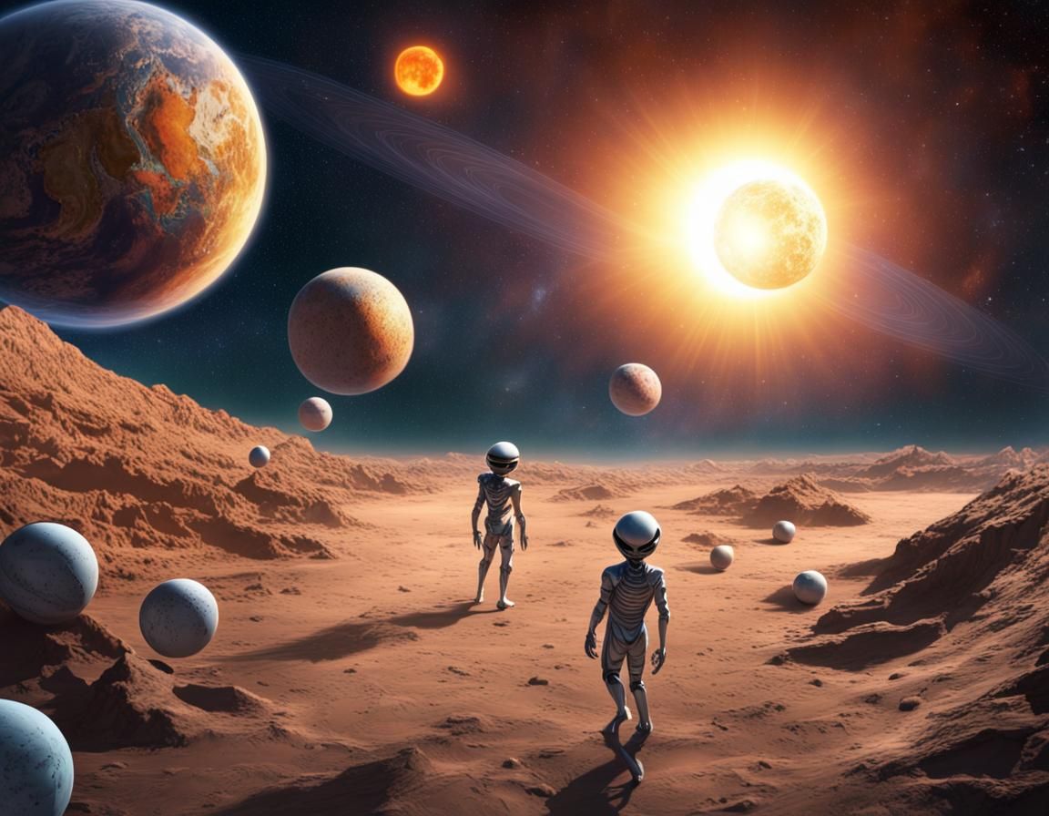 Baseball Game in Space: Solar System Theme