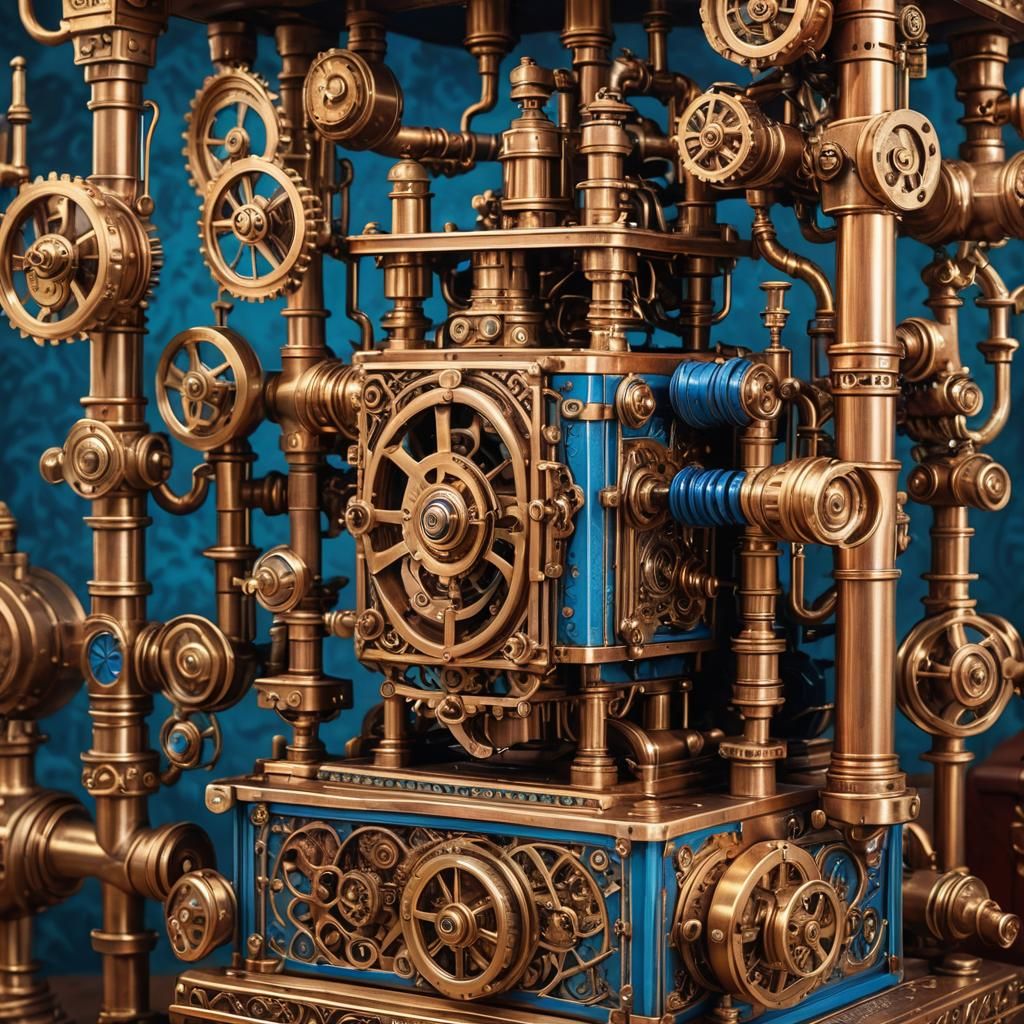 Steampunk Jack-in-the-Box with Brass Automaton