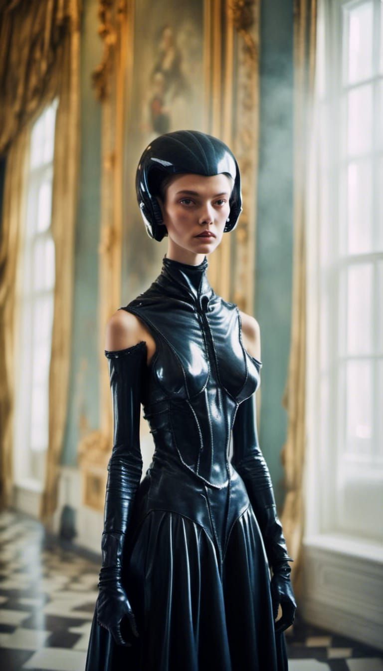 Happy Alien Couple Portrait in Hyperrealistic Style