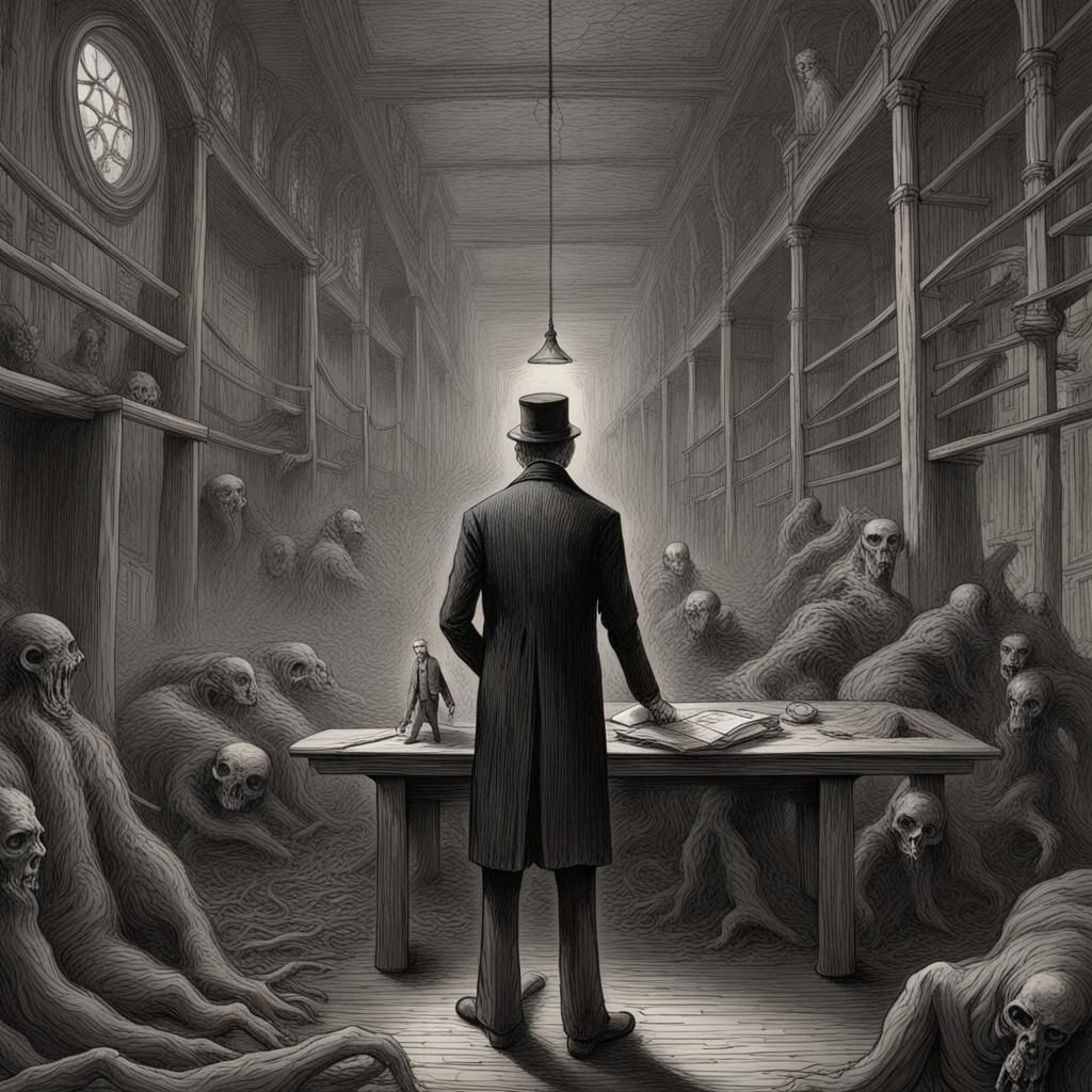 Kafkaesque Anxiety: A Dark Artistic Interpretation