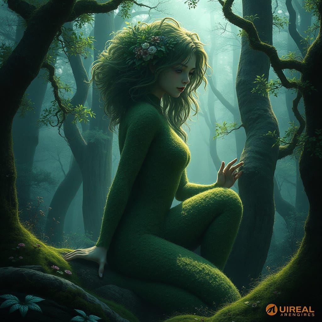 The Moss Girl of the Enchanted Forest