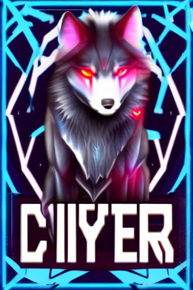 Cybernetic Wolf in Cyberpunk Style