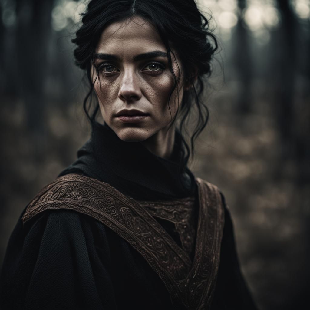 Medieval Woman Portrait in Fantasy Style