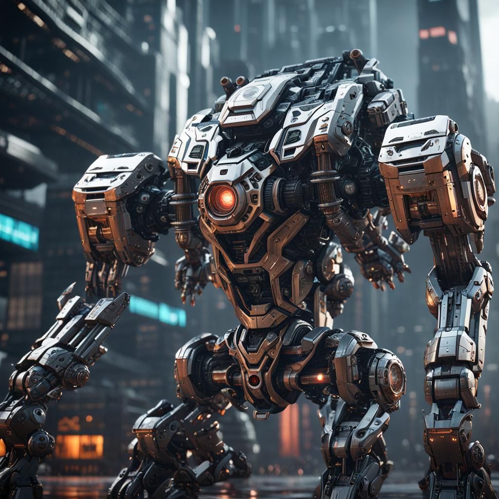 Futuristic Sci-Fi Men with Intricate Mech Details