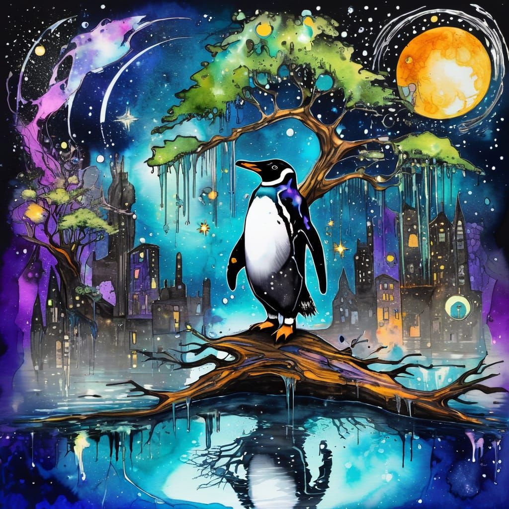 Cosmic Penguin Confronts the Night