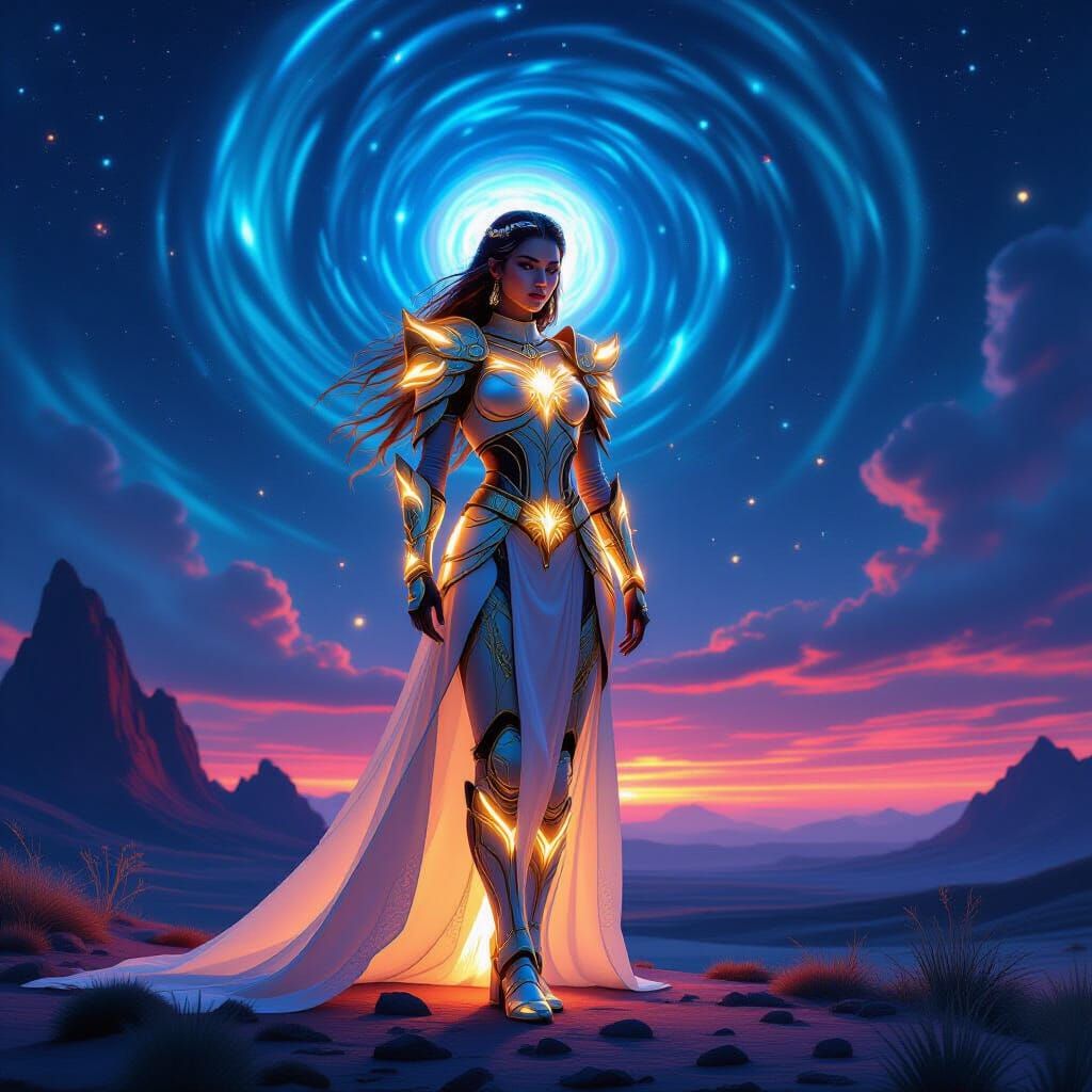 Goddess of Peace on Alien Planet in Digital Art