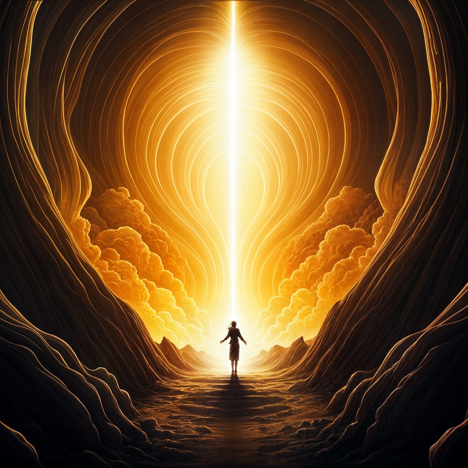 Surreal Valley of Bones in Vibrant Biblical Art