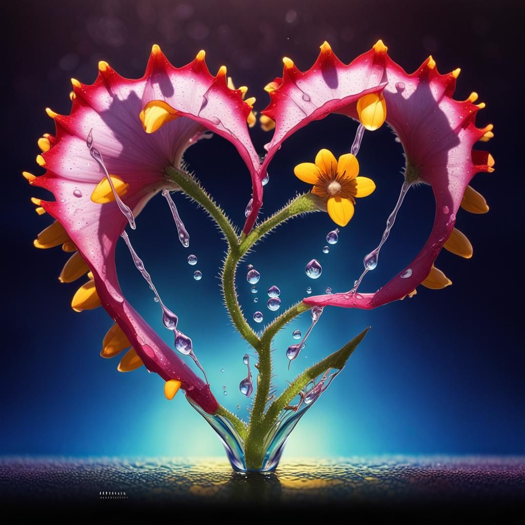 Dew Drops on Foxgloves at Sunrise