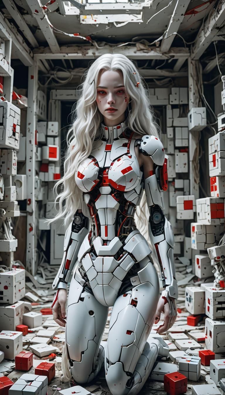 Android Inspects Rubik's Cube in Abandoned Room