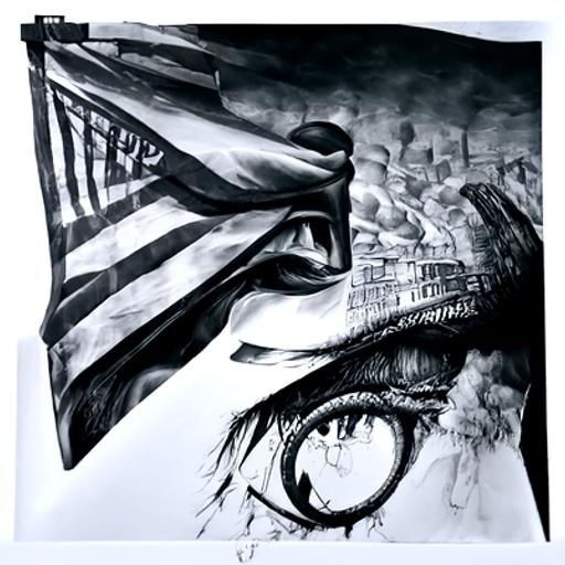 Hyperdetailed Charcoal Drawing of a Revolution