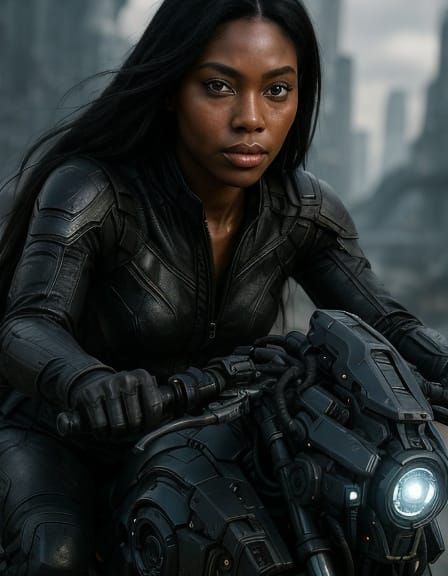 Futuristic Black Woman Portrait in Unreal Engine 5
