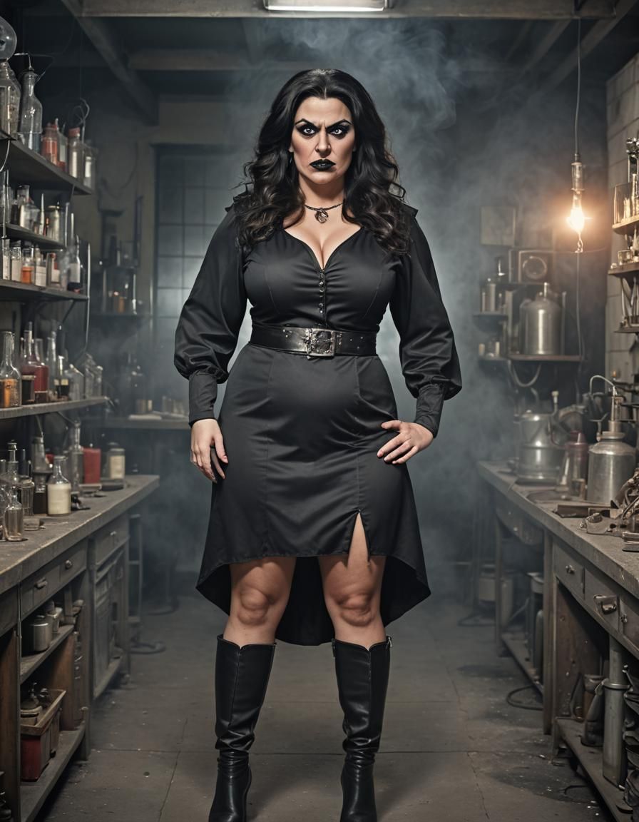 Scary Middle Eastern Woman in Gothic Horror Portrait