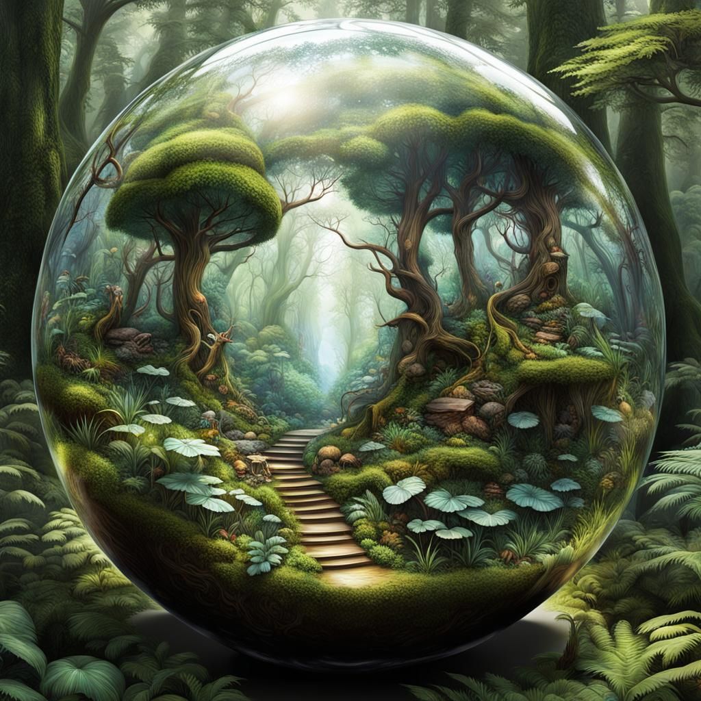 Fairy Tale Forest in Hyperrealistic Terrarium
