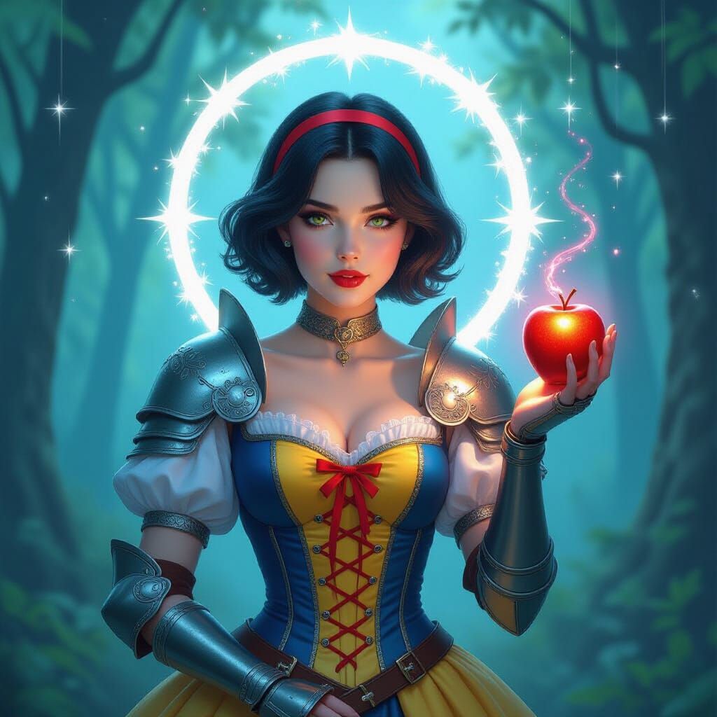 Snow White as Armored Guardian with Galaxies