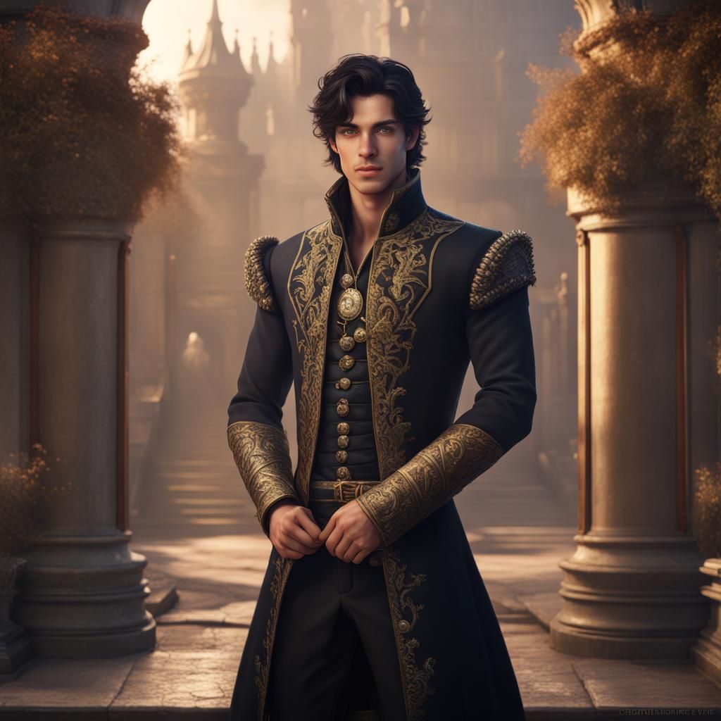 Princely Young Man in Detailed Matte Painting