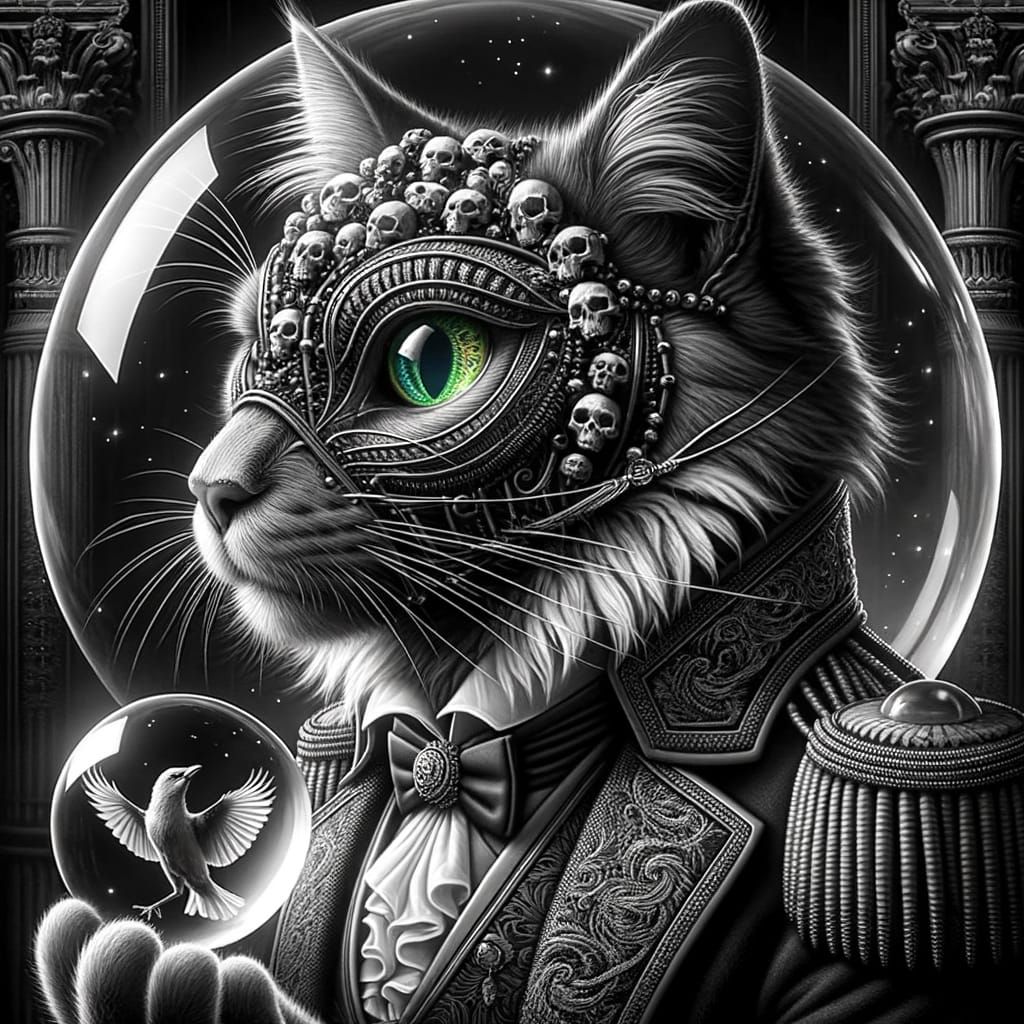 Monochromatic Cat in Hostage Rescue Gear, Haitian Heritage