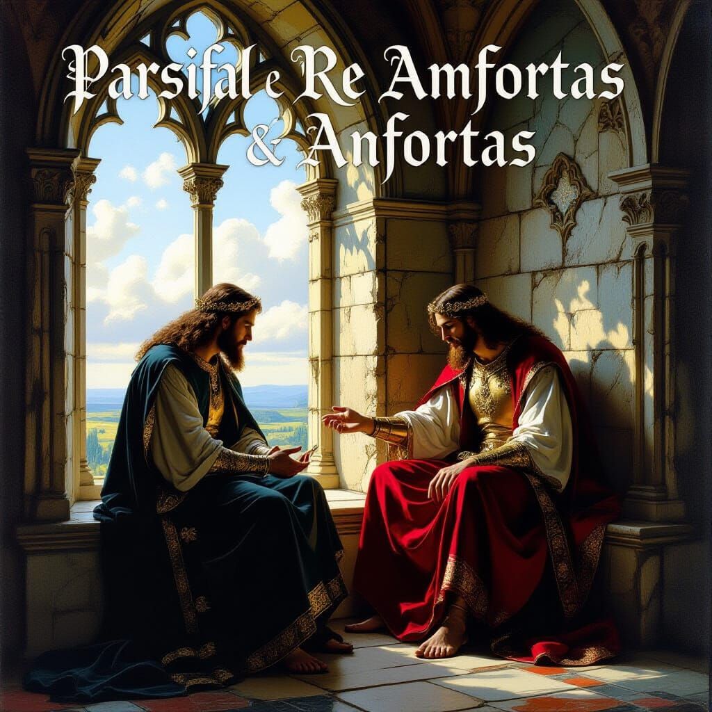 Parsifal Heals King Amfortas in Gothic Castle