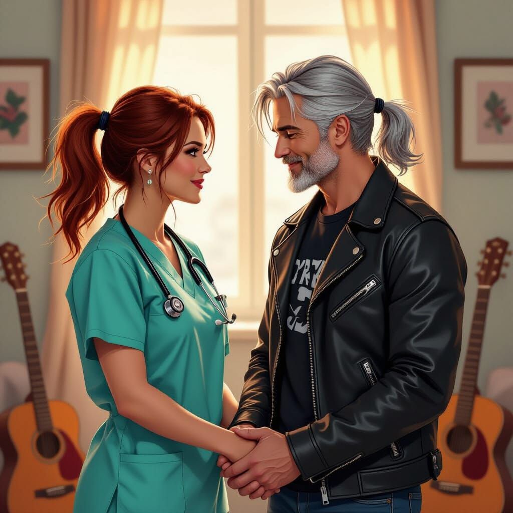 Heartwarming Anniversary in Digital Painting Style
