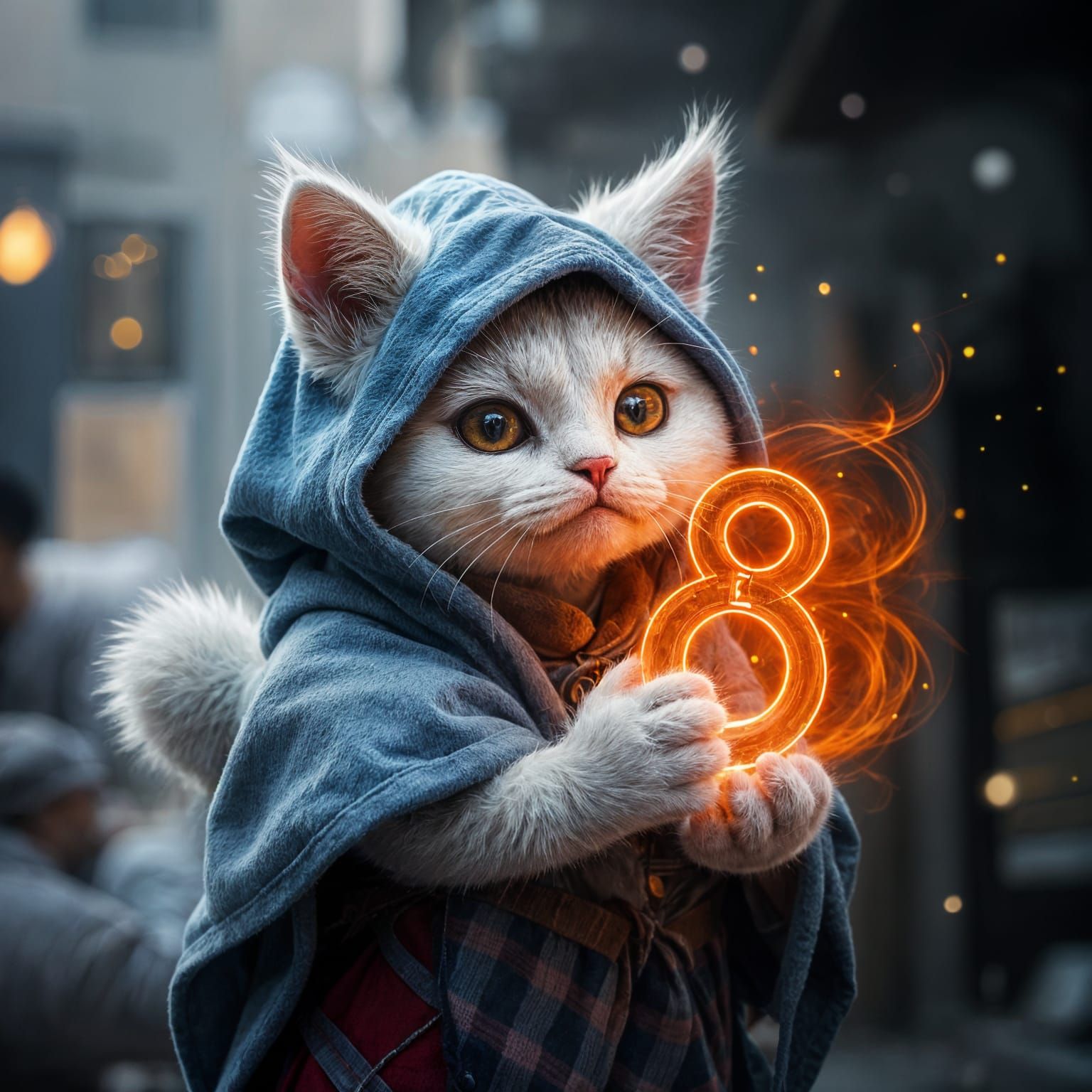 Whimsical Feline Vendor in Caves