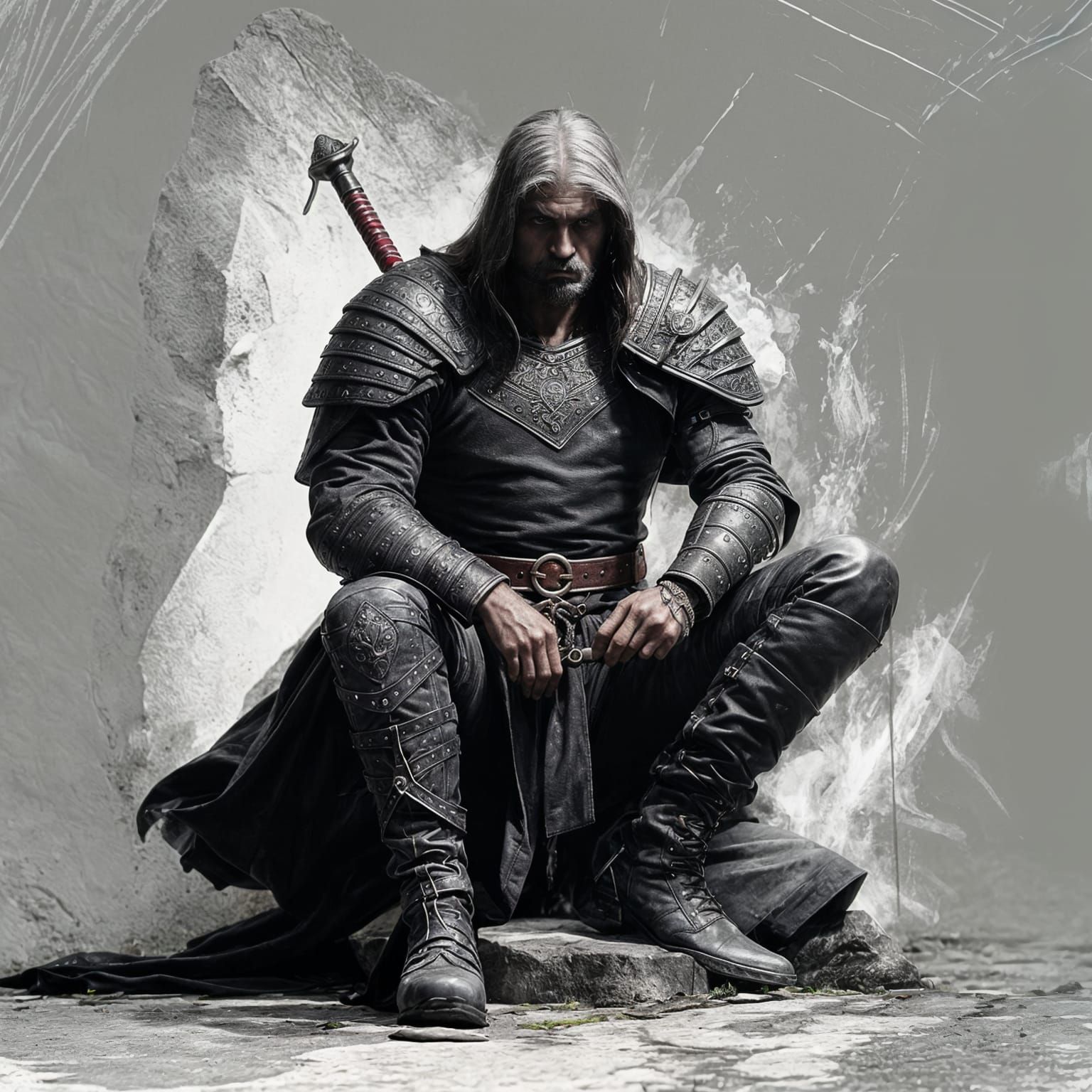 Pensive Warrior with Saber and Oseledets