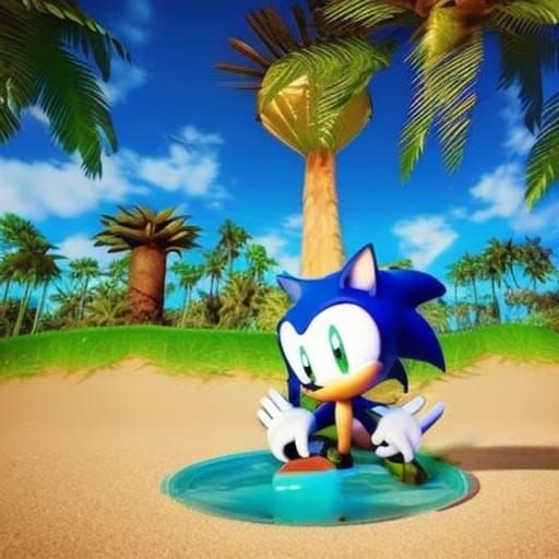 Sonic the Hedgehog Runs Through Emerald Hill