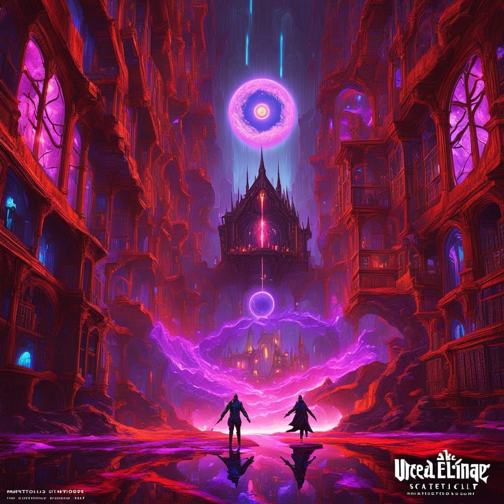 Scarlet Witch in Ancient, Mystical Library