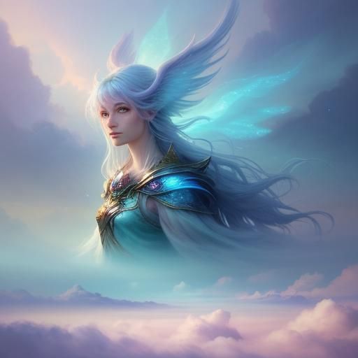 Ethereal Beings Connected in Dreamlike Fantasy Art