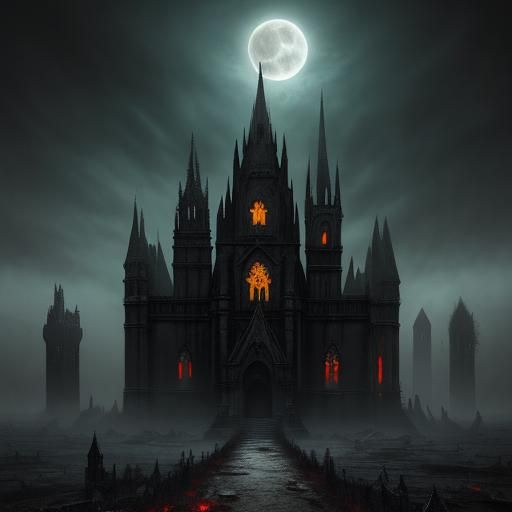 Tormented Werewolf Howls Under Crimson Moon