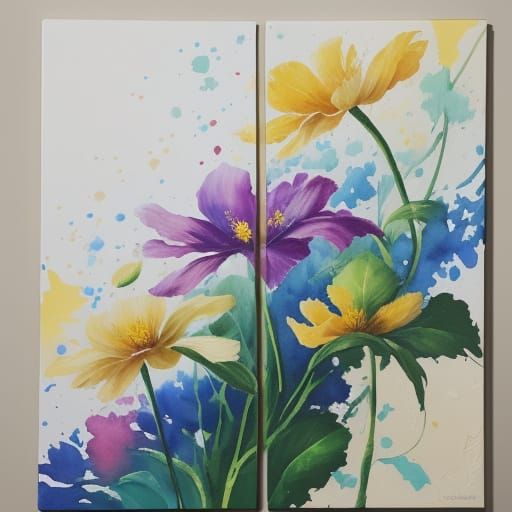 Impressionist Flower Bloom in Textured Gouache