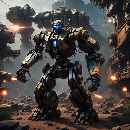 Half Robot Otter Hybrid in Detailed Digital Painting