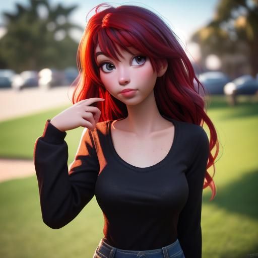 Anime Character Portrait in Natural Lighting