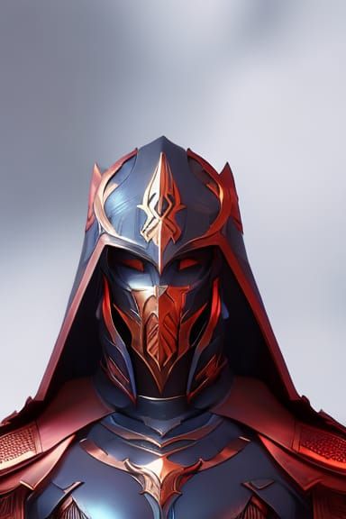 Satanic Knight Portrait in Hyperdetailed Dark Art Style