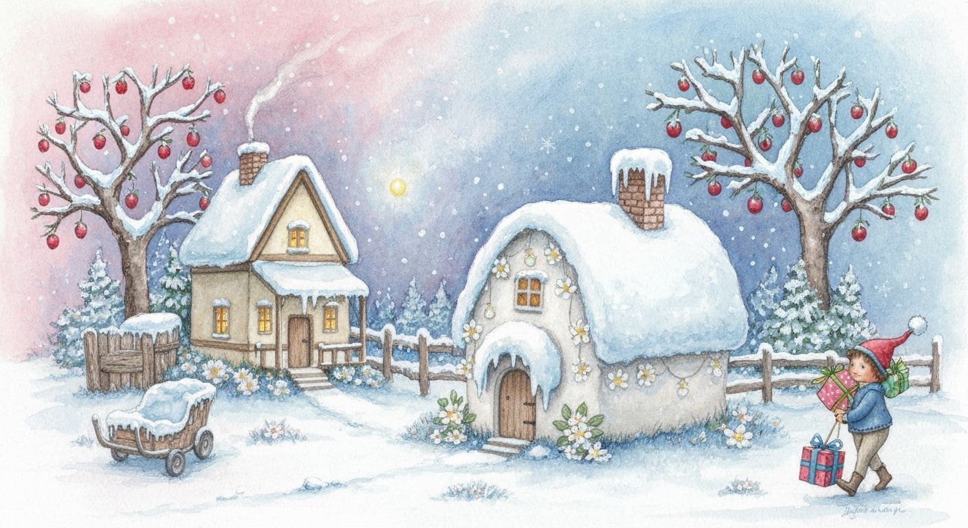 Winter Squirrel with Iced Fur and Snow Flowers