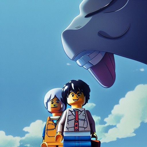 Legoshi in Studio Ghibli Style Anime Visual
