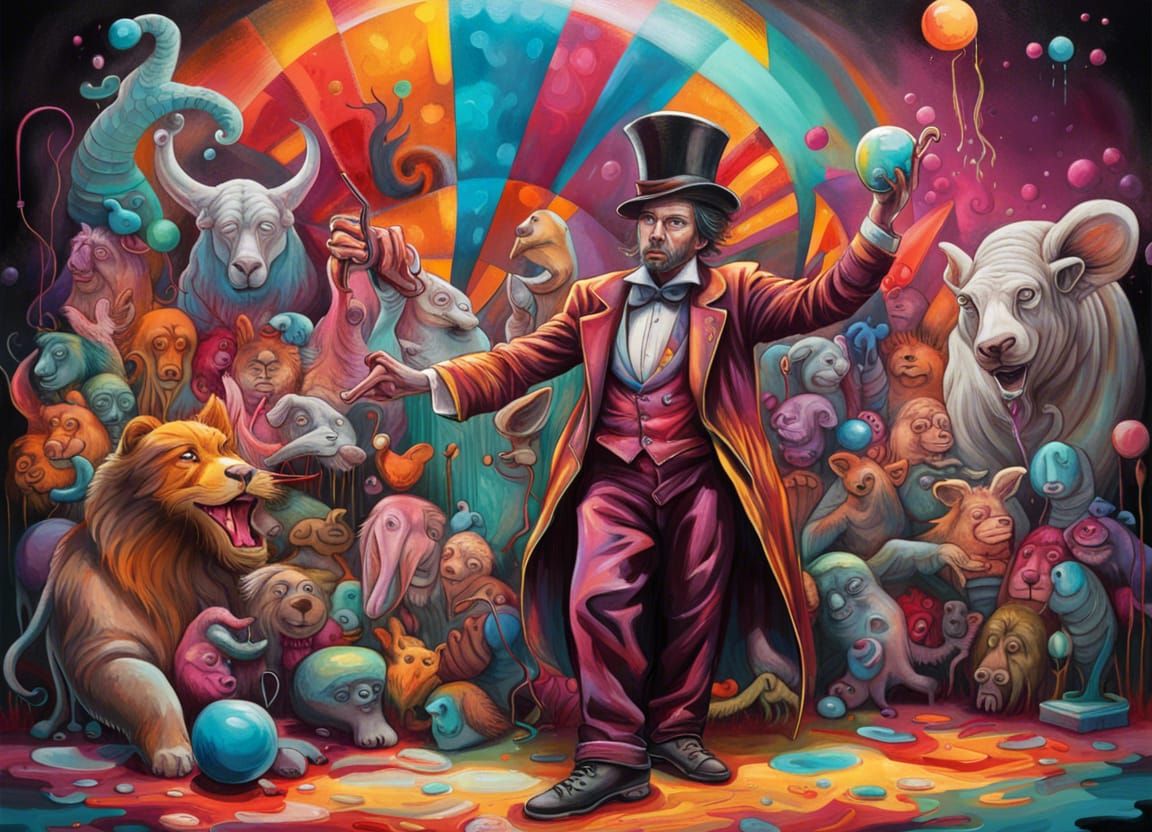 Magician at the Circus: Graffiti Style Street Art