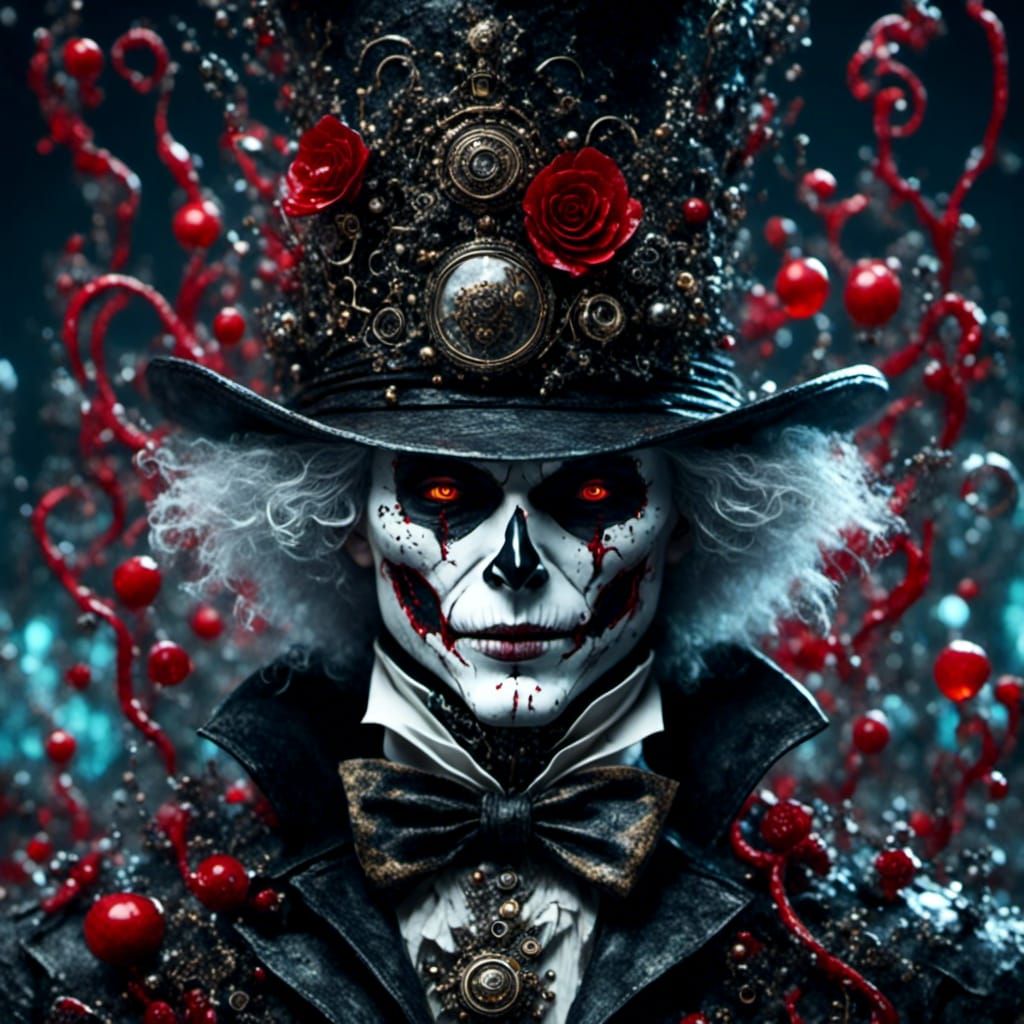 Dark Fantasy Mad Hatter in Wonderland
