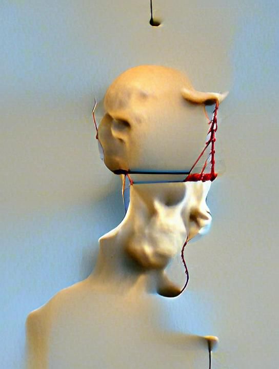 Head Suspended by a String: Surreal Still Life