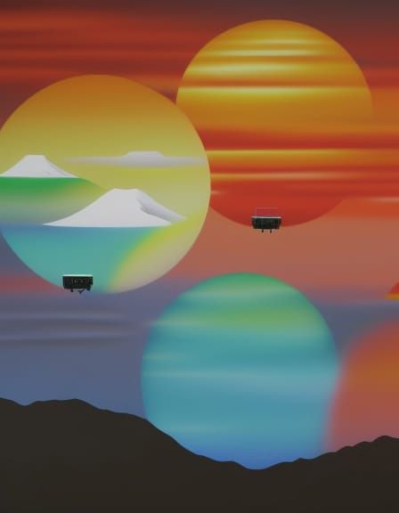 Kyushu Four Seasons: Minimalist Airbrush Art