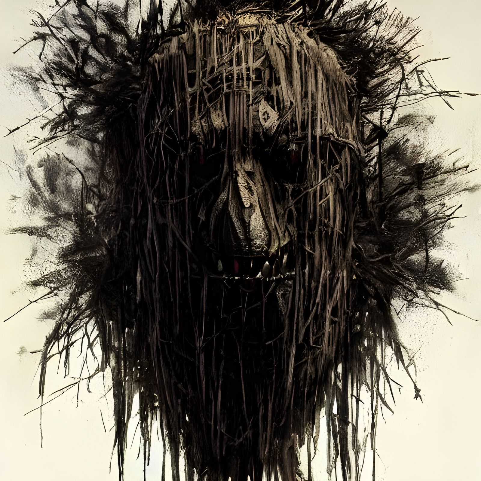 Terrifying Scarecrow Horror Illustration